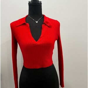 Divided H&M long sleeve ribbed long sleeve shirt